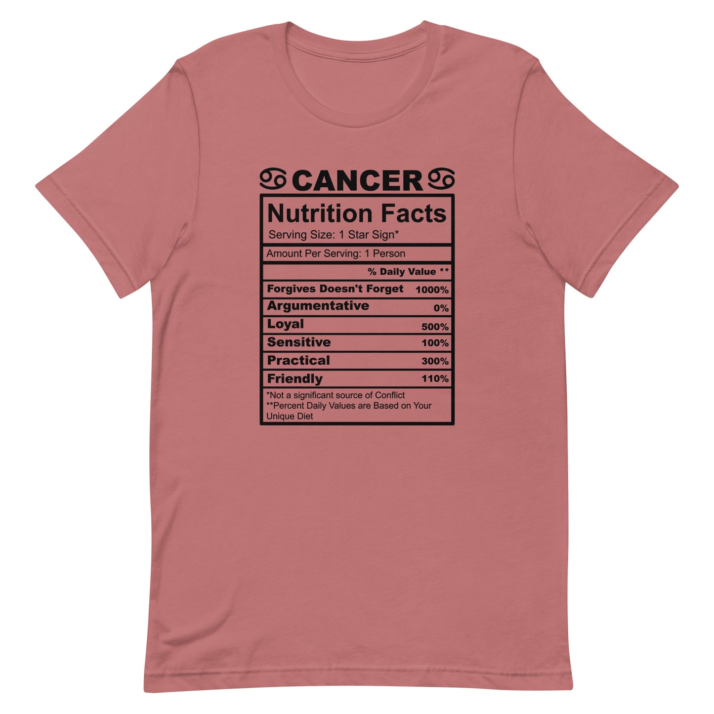 CANCER - S-M - Unisex T-Shirt (black letters)