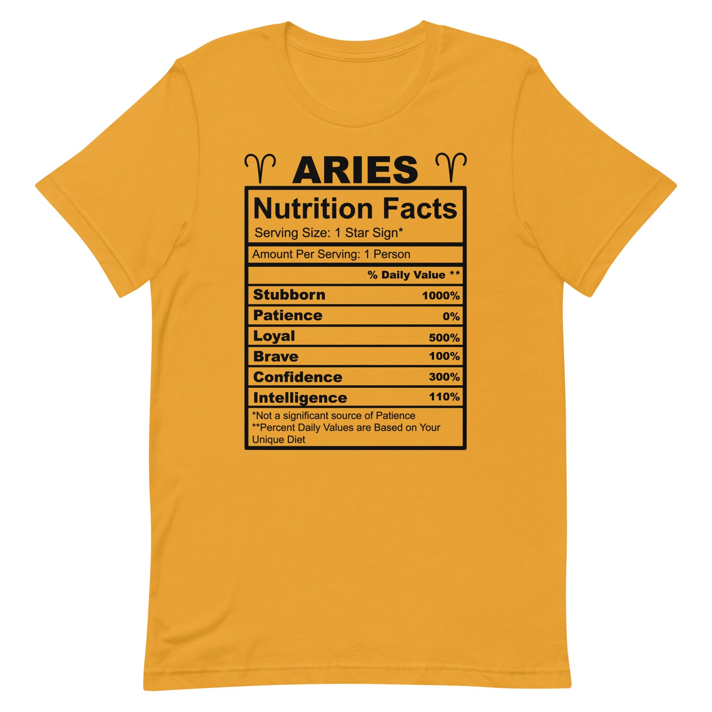 ARIES - L-XL - Unisex T-Shirt (black letters)