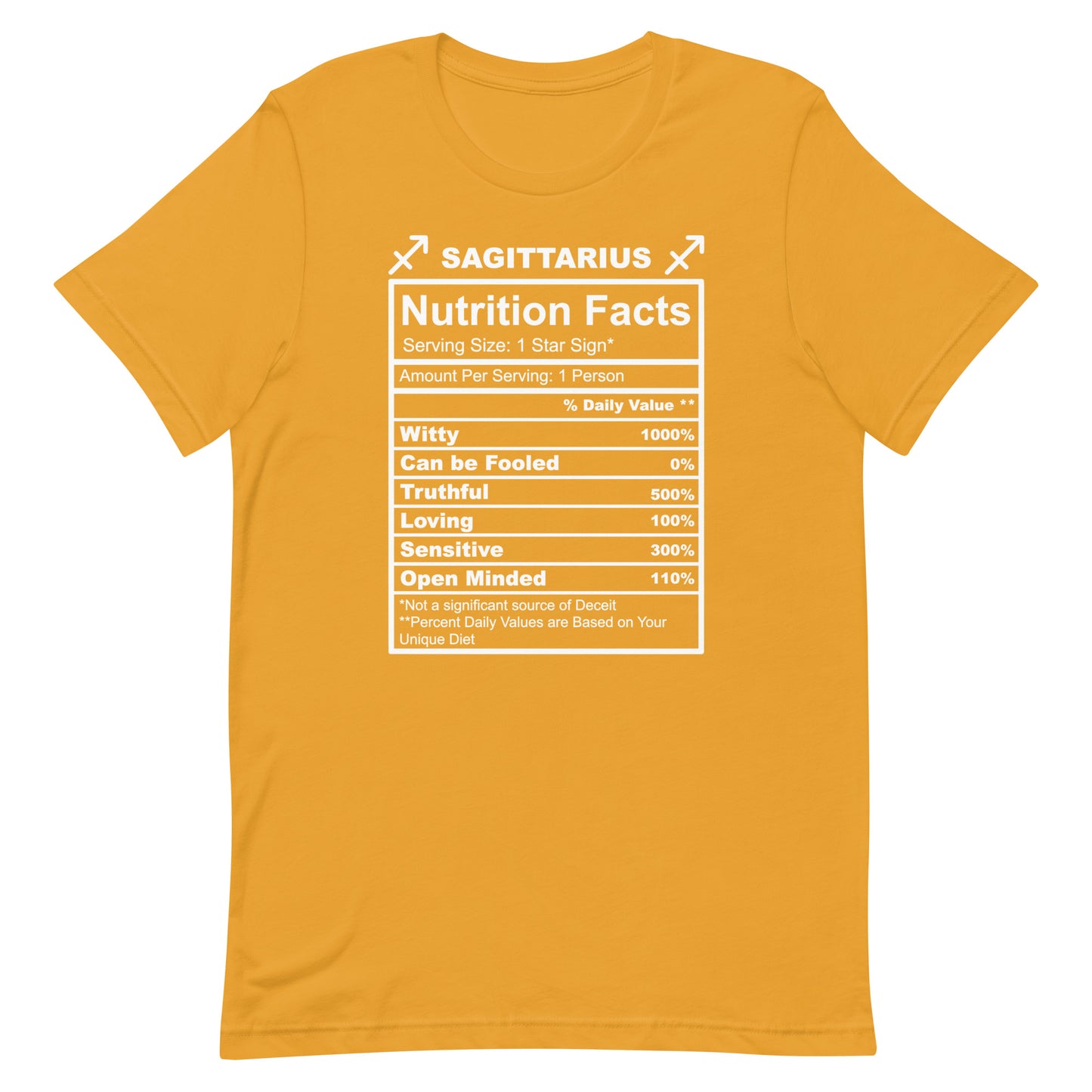SAGITTARUIS - XS - Unisex T-Shirt (white letters)