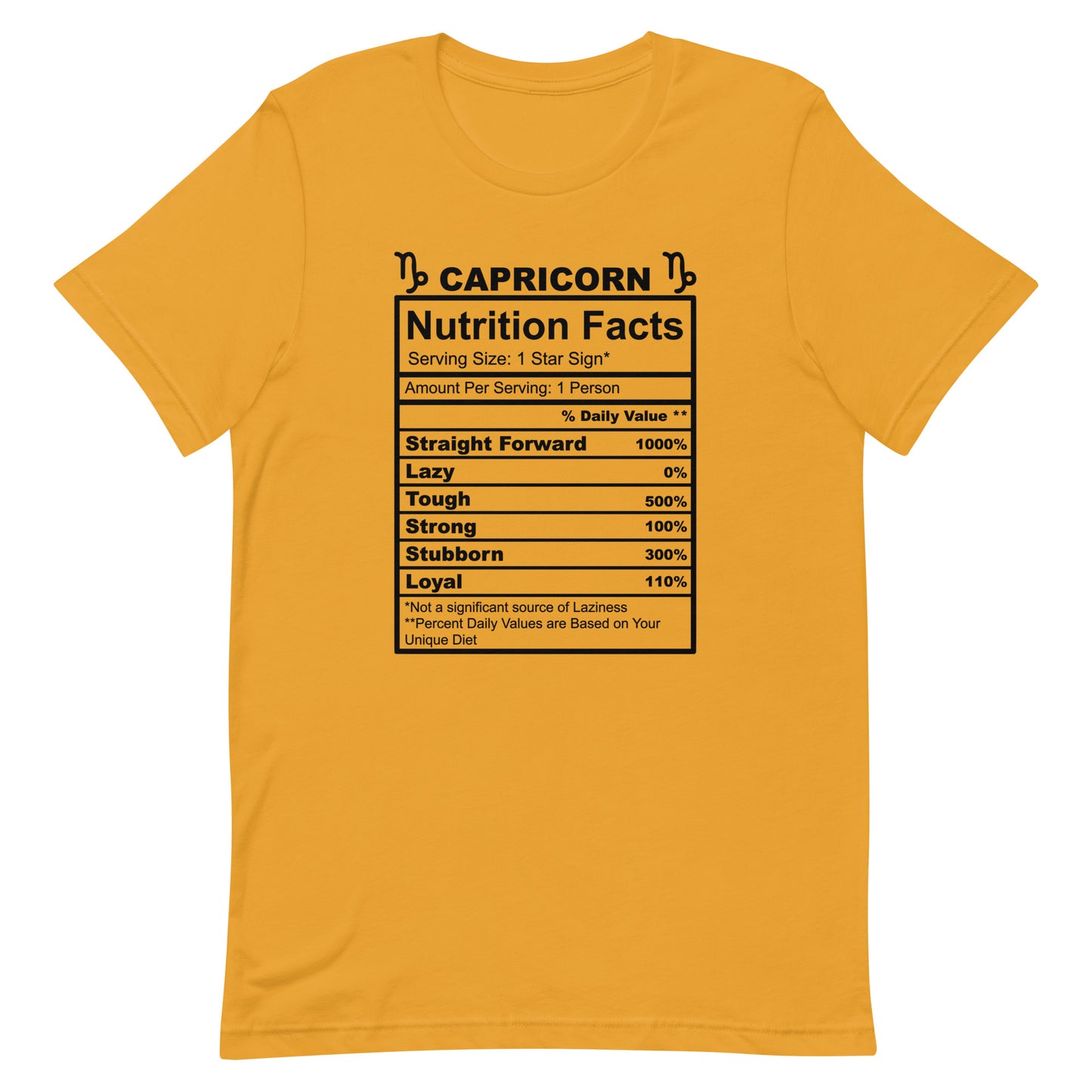 CAPRICORN - XS - Unisex T-Shirt (black letters)