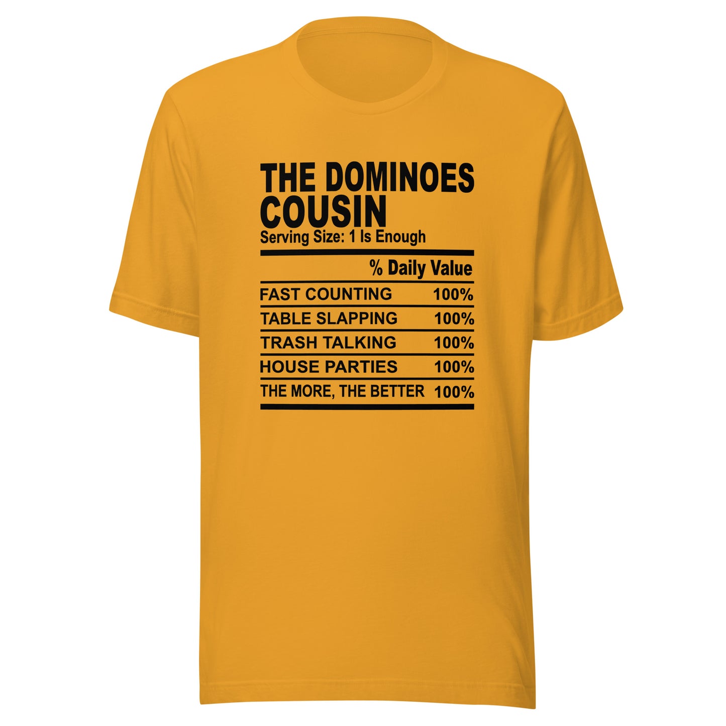 THE DOMINIOES COUSIN - 4XL - Unisex T-Shirt (black print)