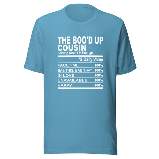 THE BOO'D UP COUSIN - 2XL-3XL - Unisex T-Shirt (white print)