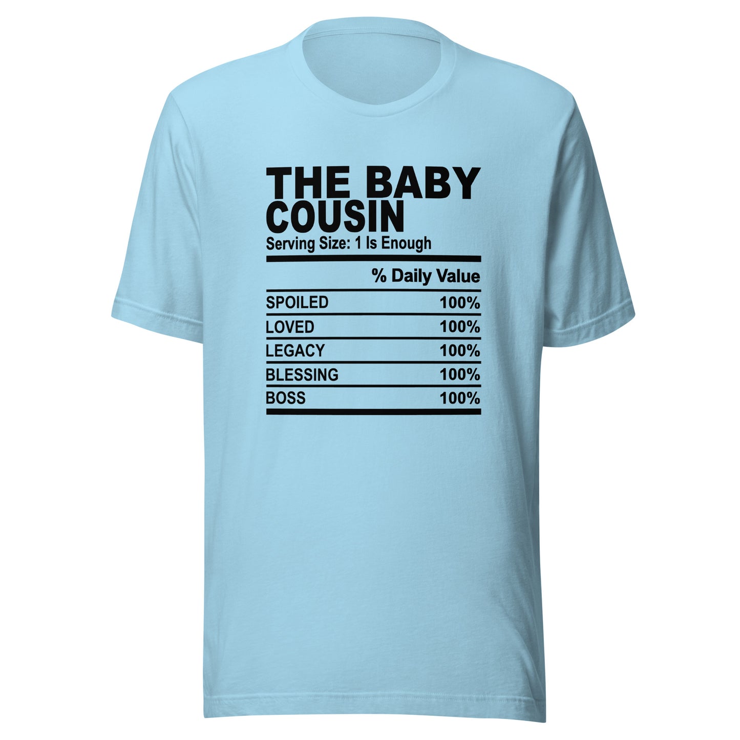 THE BABY COUSIN - S-M - Unisex T-Shirt (black print)