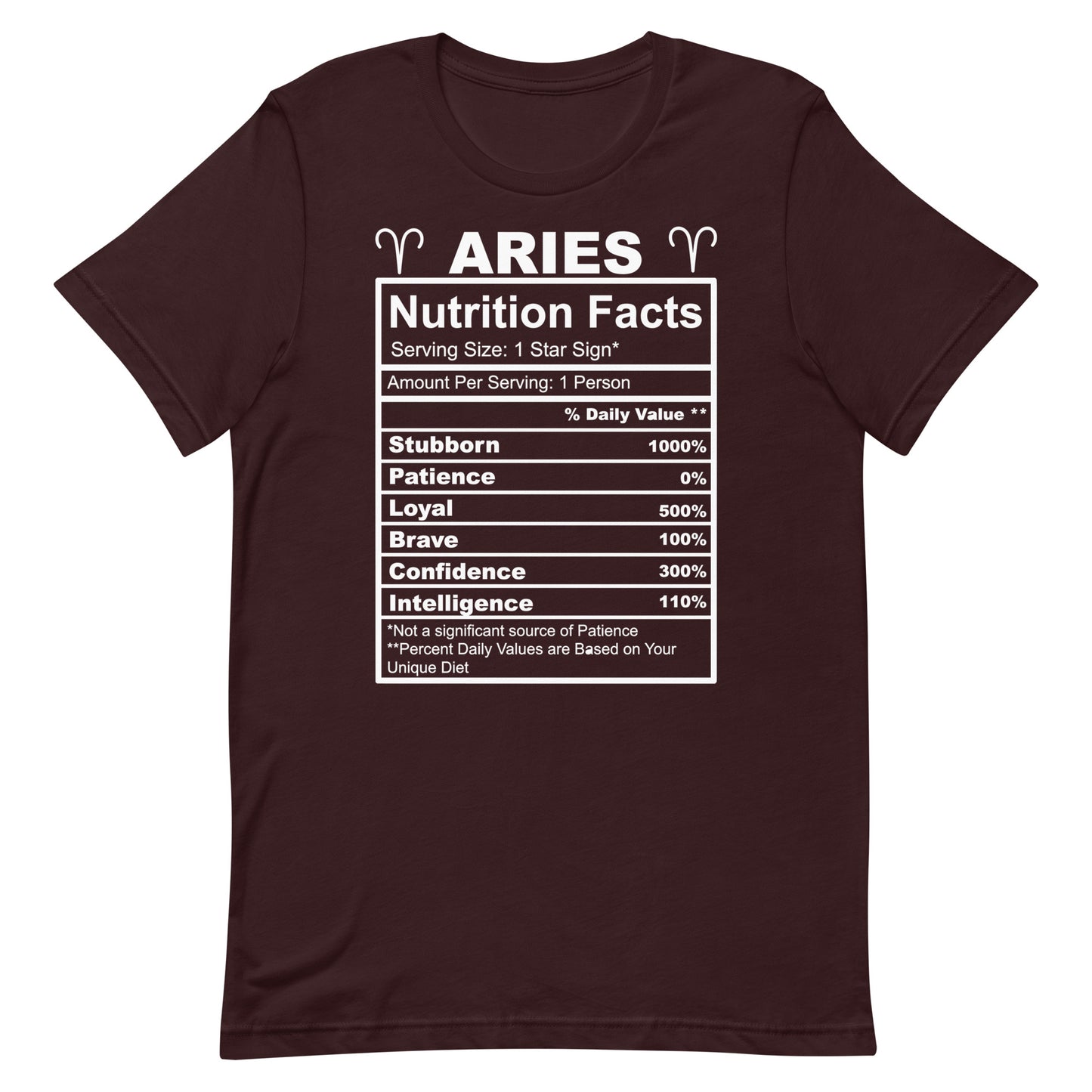 ARIES - S-M - Unisex T-Shirt (white letters)