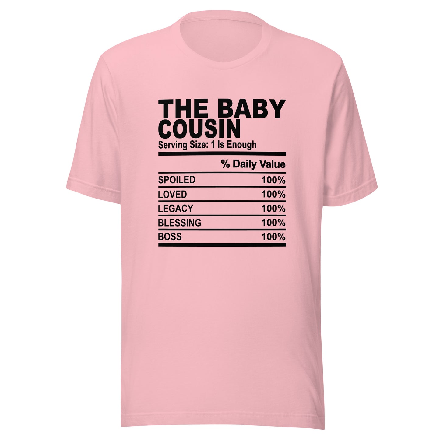 THE BABY COUSIN - S-M - Unisex T-Shirt (black print)