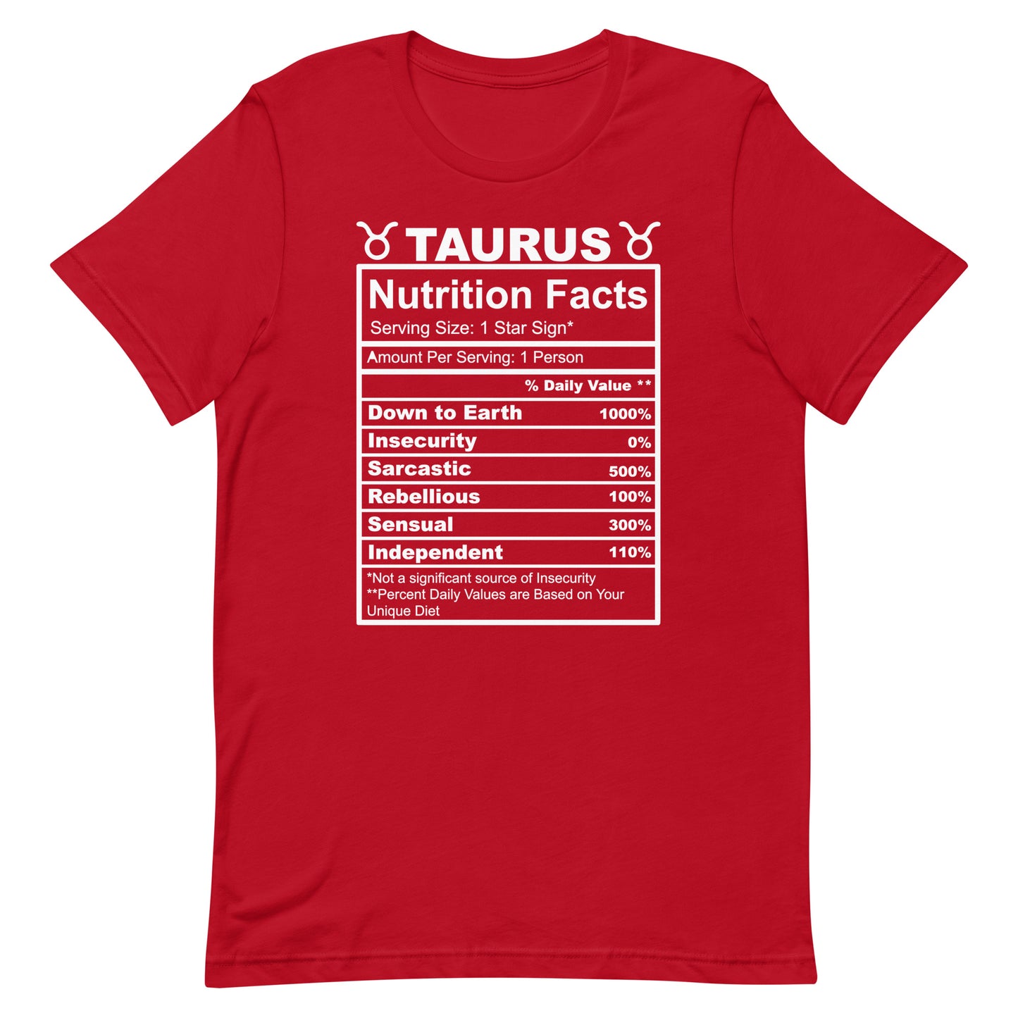 TAURUS - L-XL - Unisex T-Shirt (white letters)