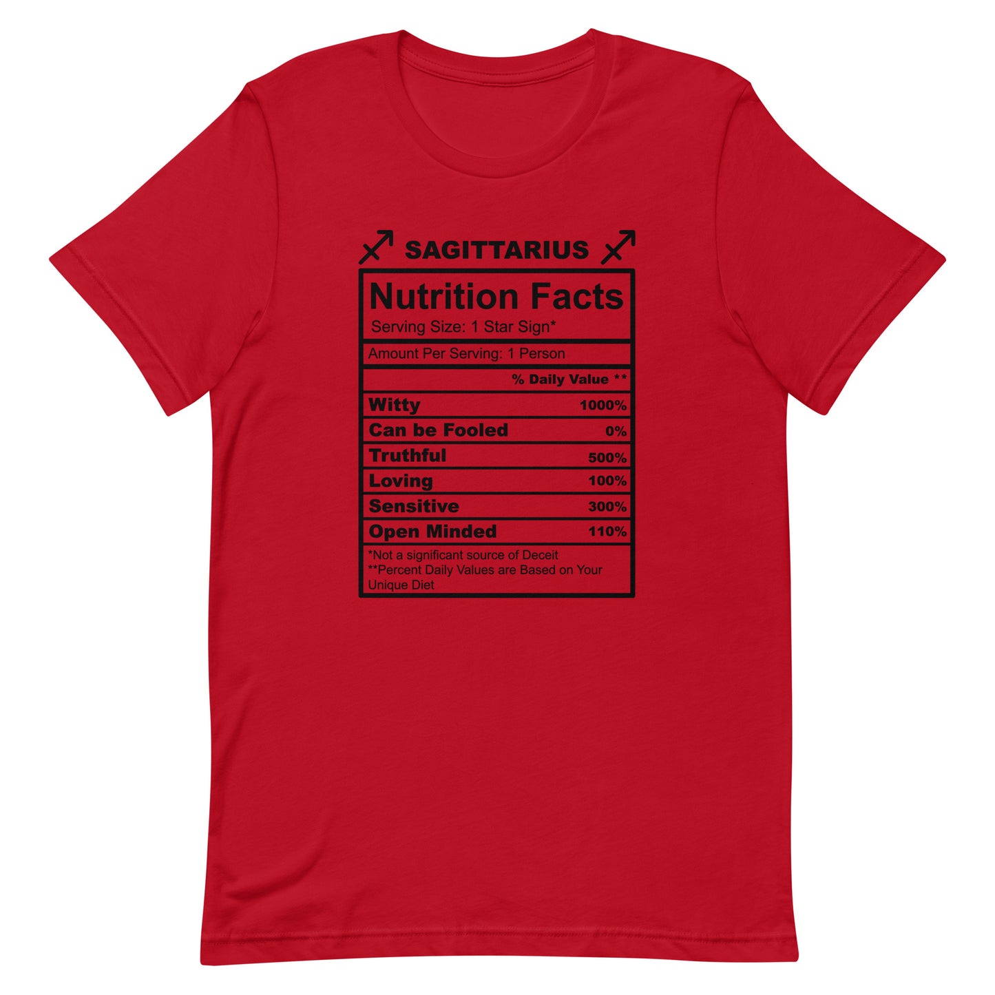 SAGITTARUIS -4XL-5XL - Unisex T-Shirt (black letters)