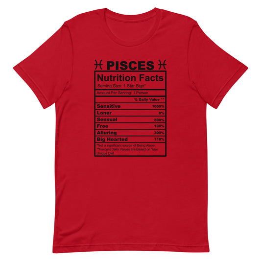 PISCES - L-XL - Unisex T-Shirt (black letters)