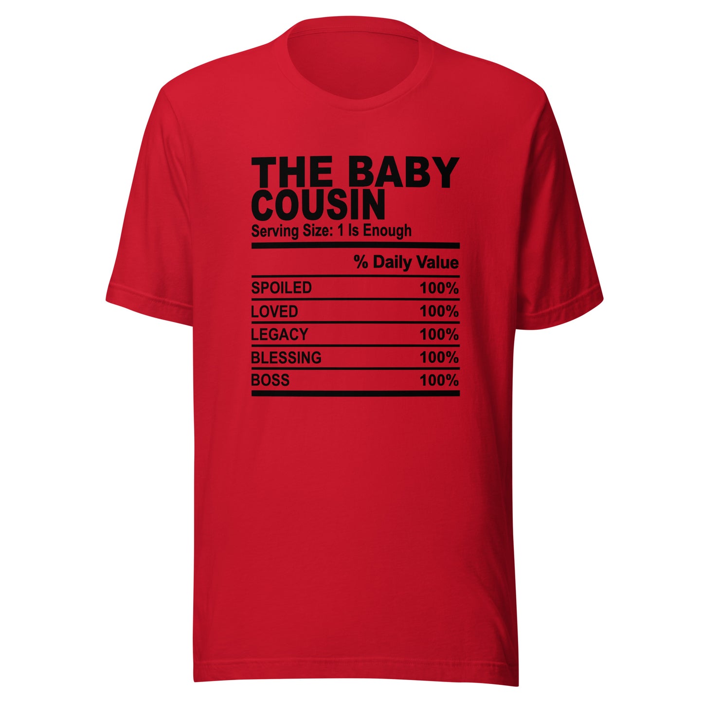 THE BABY COUSIN - 2XL-3XL - Unisex T-Shirt (black print)