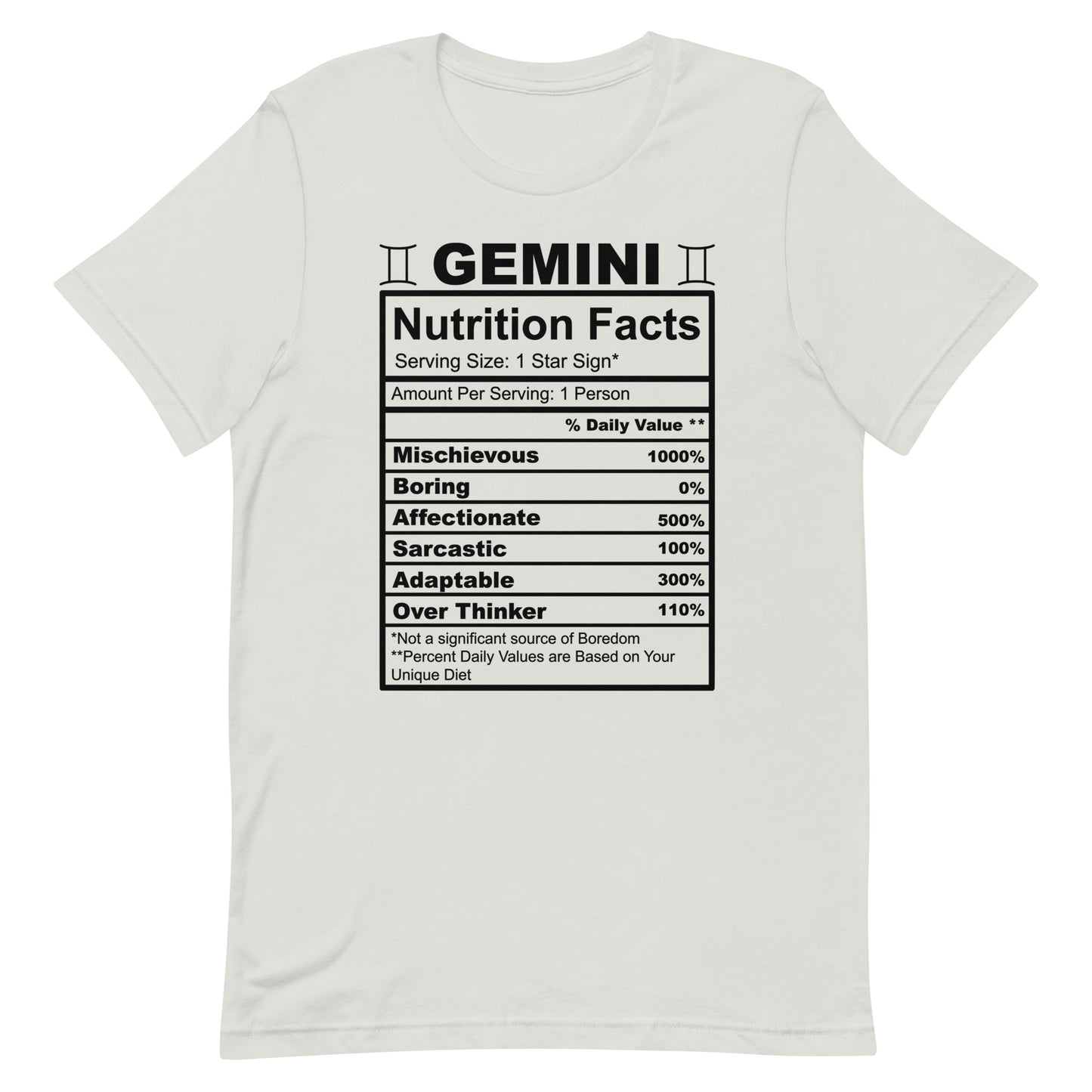 GEMINI - S-M - Unisex T-Shirt (black letters)