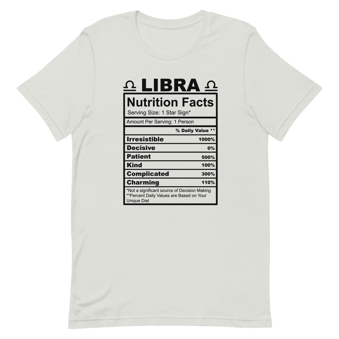 LIBRA - S-M - Unisex T-Shirt (black letters)