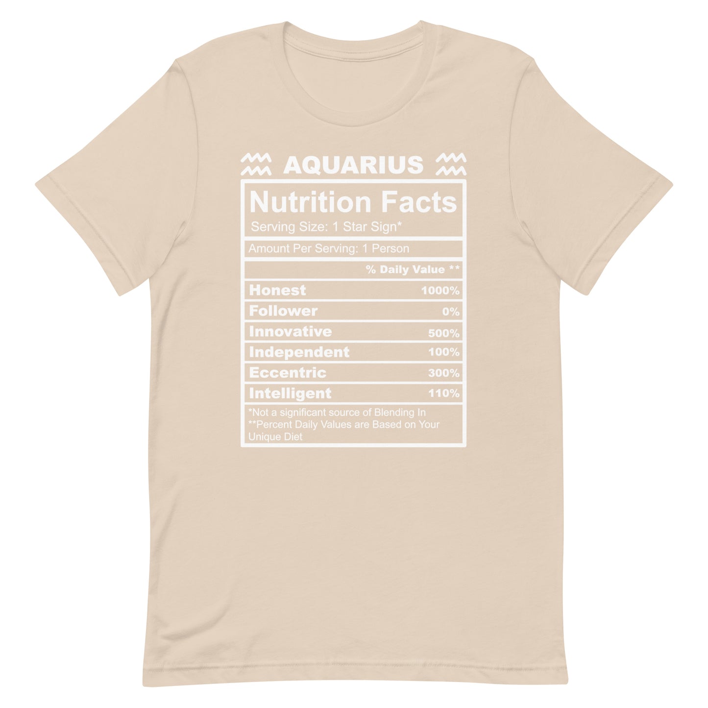 AQUARIUS - 4XL-5XL - Unisex T-Shirt (white letters)