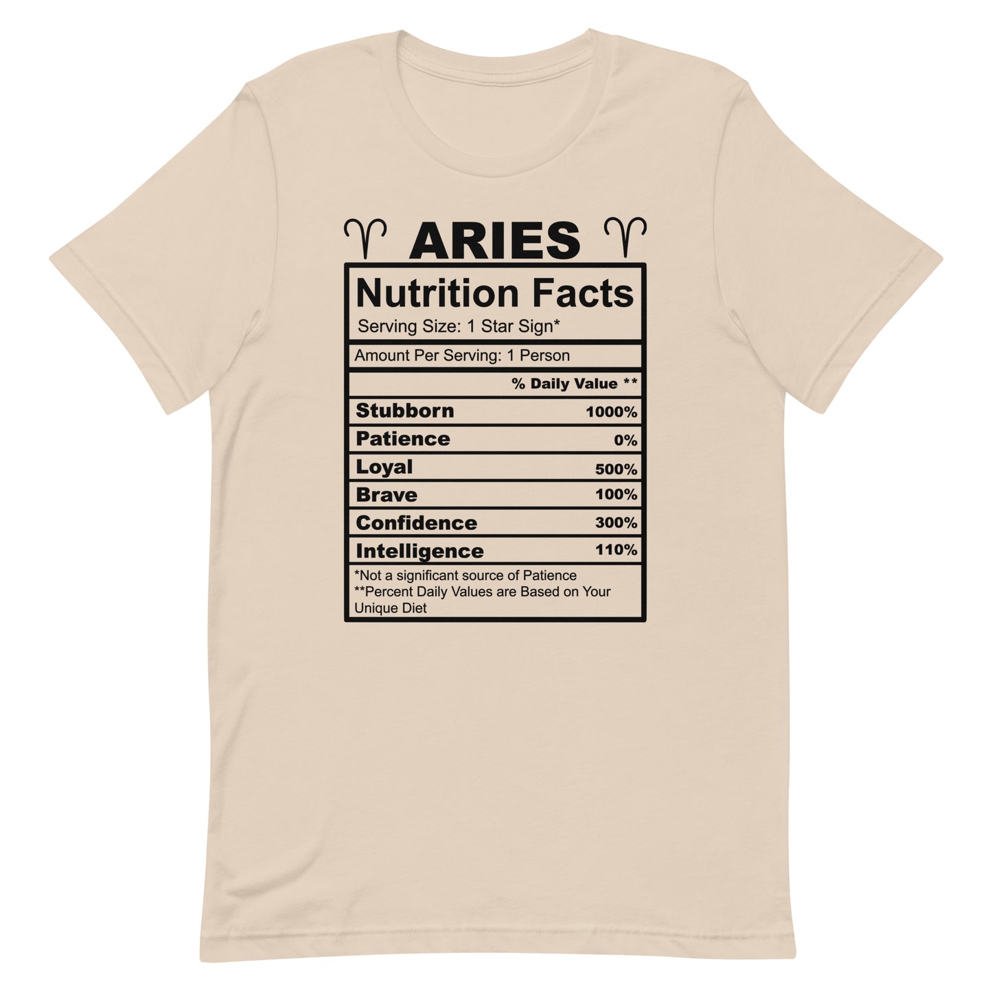 ARIES - XS - Unisex T-Shirt (black letters)