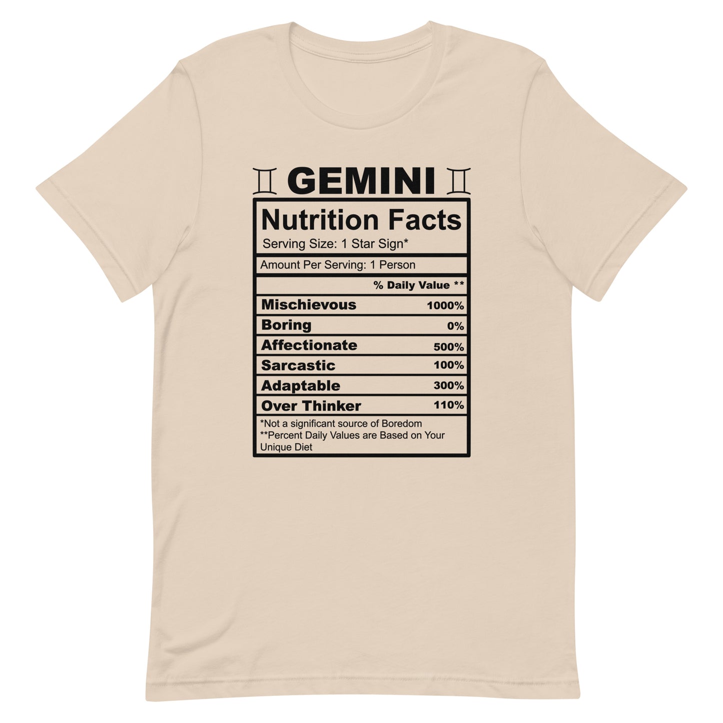 GEMINI - XS - Unisex T-Shirt (black letters)