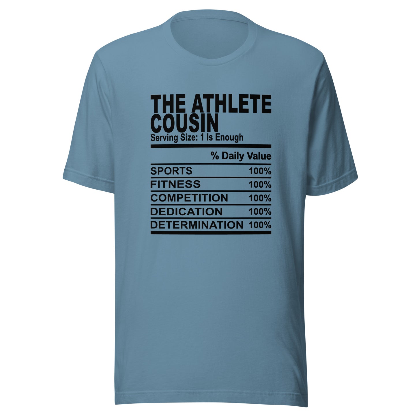 THE ATHLETIC COUSIN - L-XL - Unisex T-Shirt (black print)