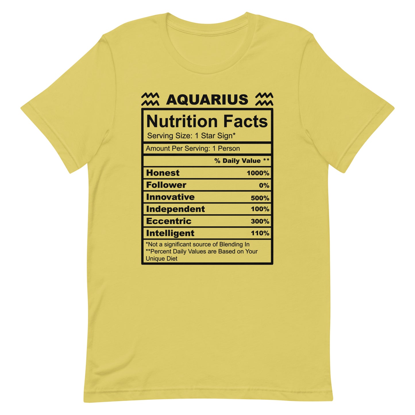 AQUARIUS - 4XL-5XL - Unisex T-Shirt (black letters)