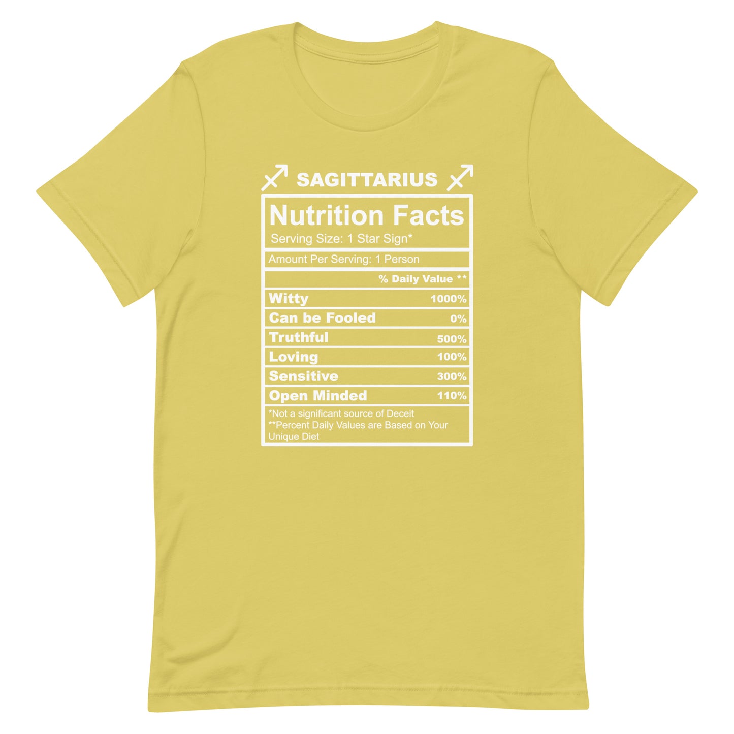 SAGITTARUIS - S-M - Unisex T-Shirt (white letters)