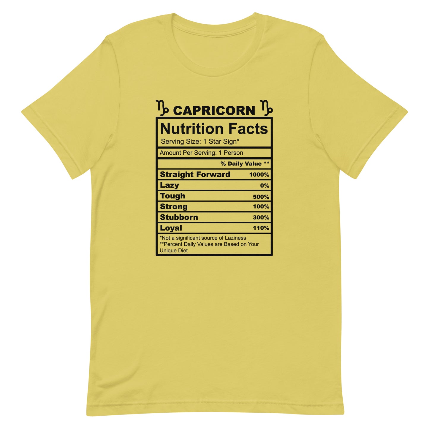 CAPRICORN - S-M - Unisex T-Shirt (black letters)
