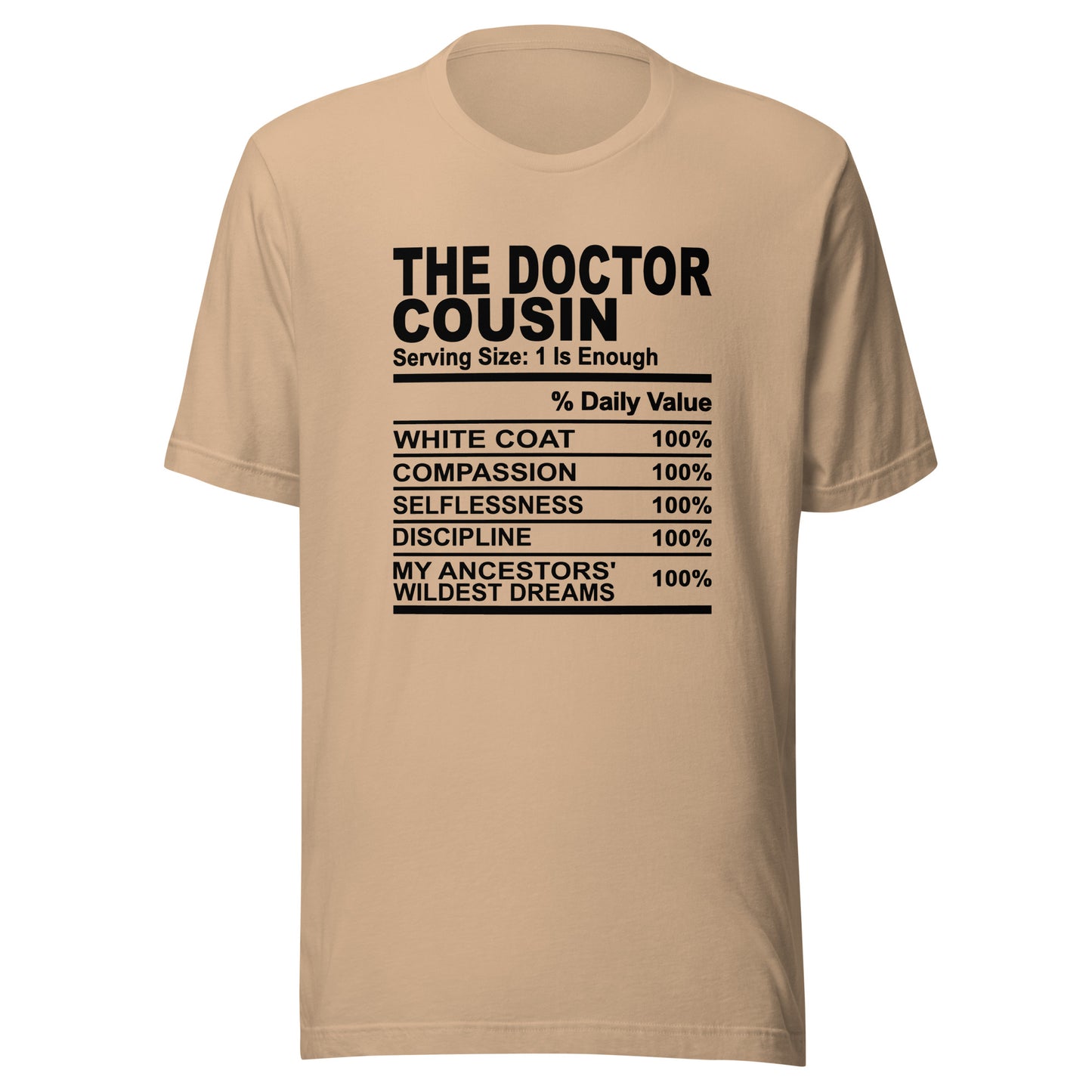 THE DOCTOR COUSIN - S-M - Unisex T-Shirt (black print)