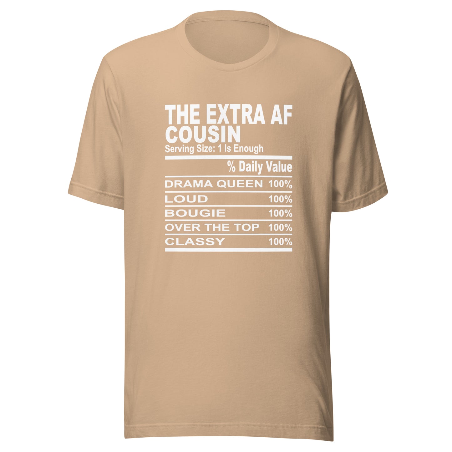 THE EXTRA AF COUSIN - 4XL - Unisex T-Shirt (white print)