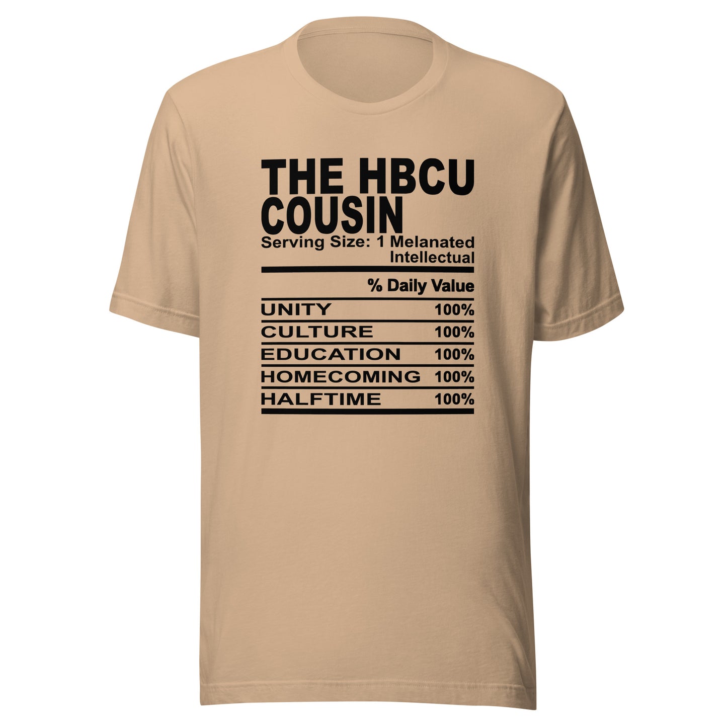 THE HBCU COUSIN - S-M - Unisex T-Shirt (black print)