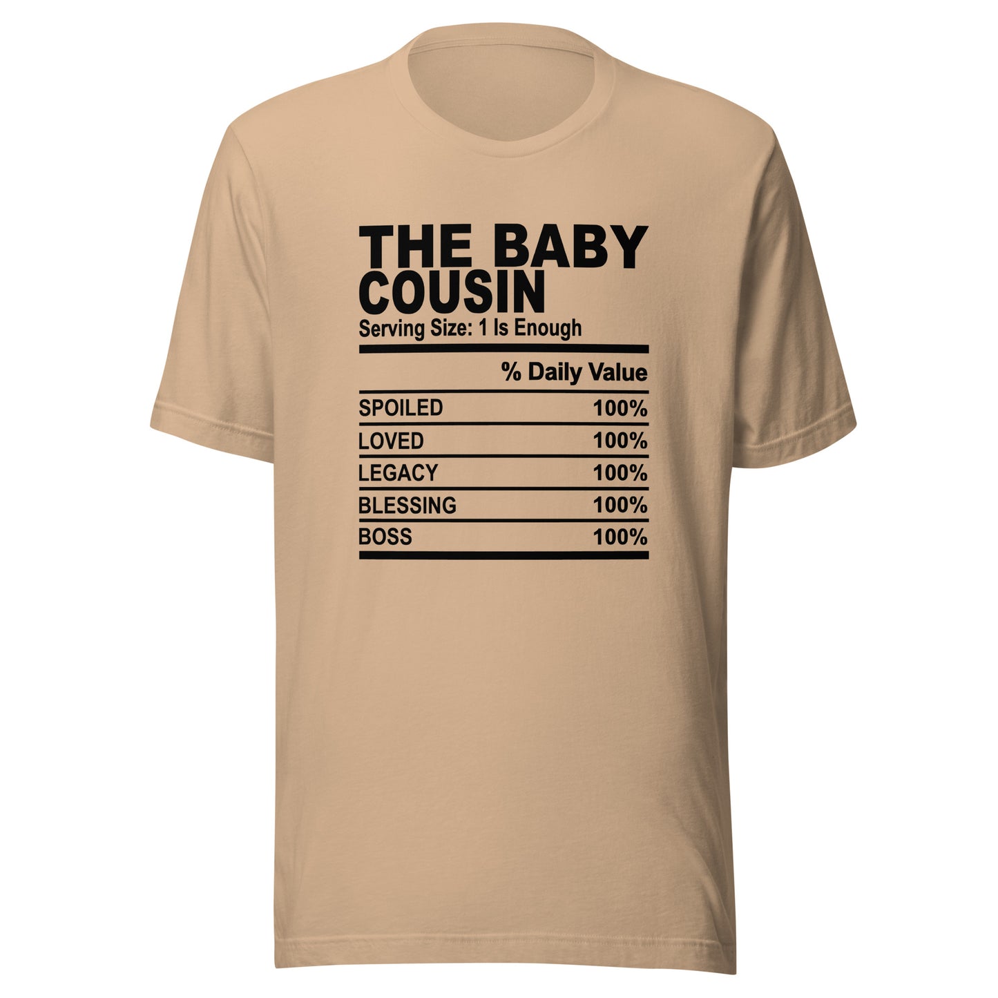 THE BABY COUSIN - S-M - Unisex T-Shirt (black print)