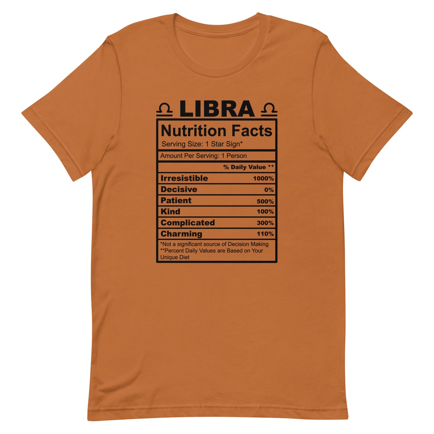 LIBRA - XS - Unisex T-Shirt (black letters)