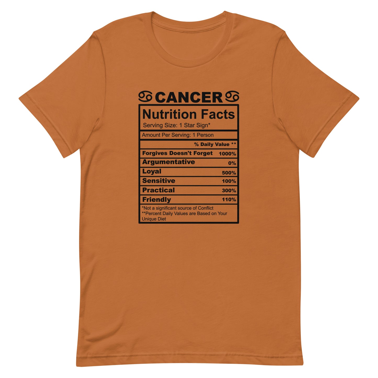 CANCER - XS - Unisex T-Shirt (black letters)