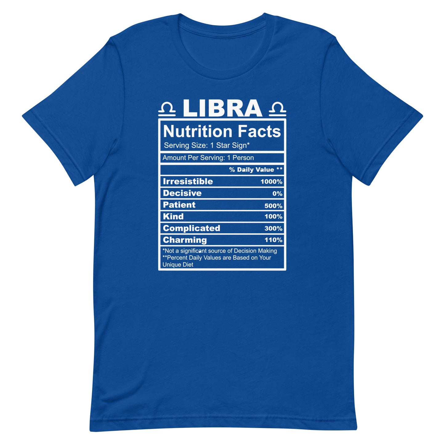 LIBRA - S-M - Unisex T-Shirt (white letters)