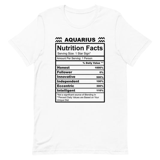 AQUARIUS - XS - Unisex T-Shirt (black letters)