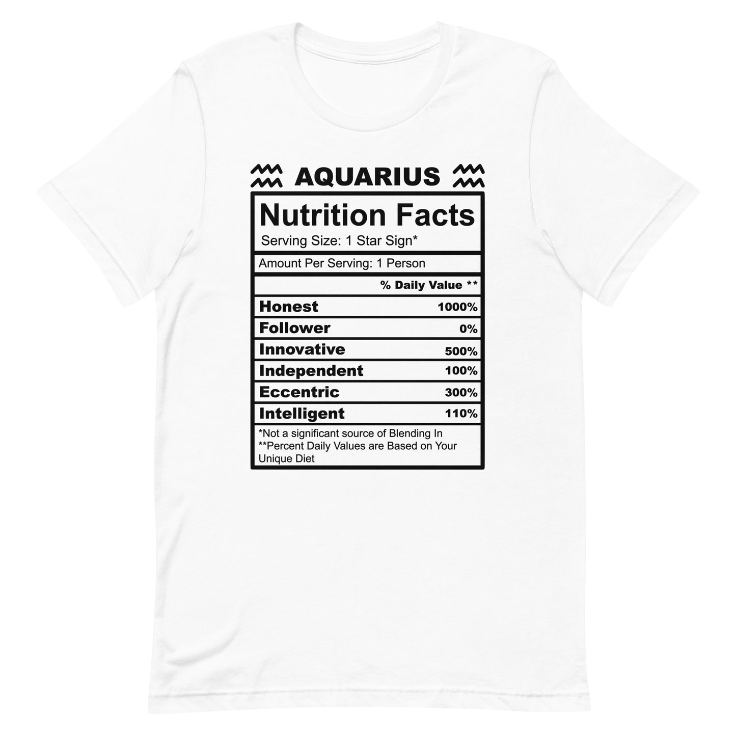 AQUARIUS - L-XL - Unisex T-Shirt (black letters)