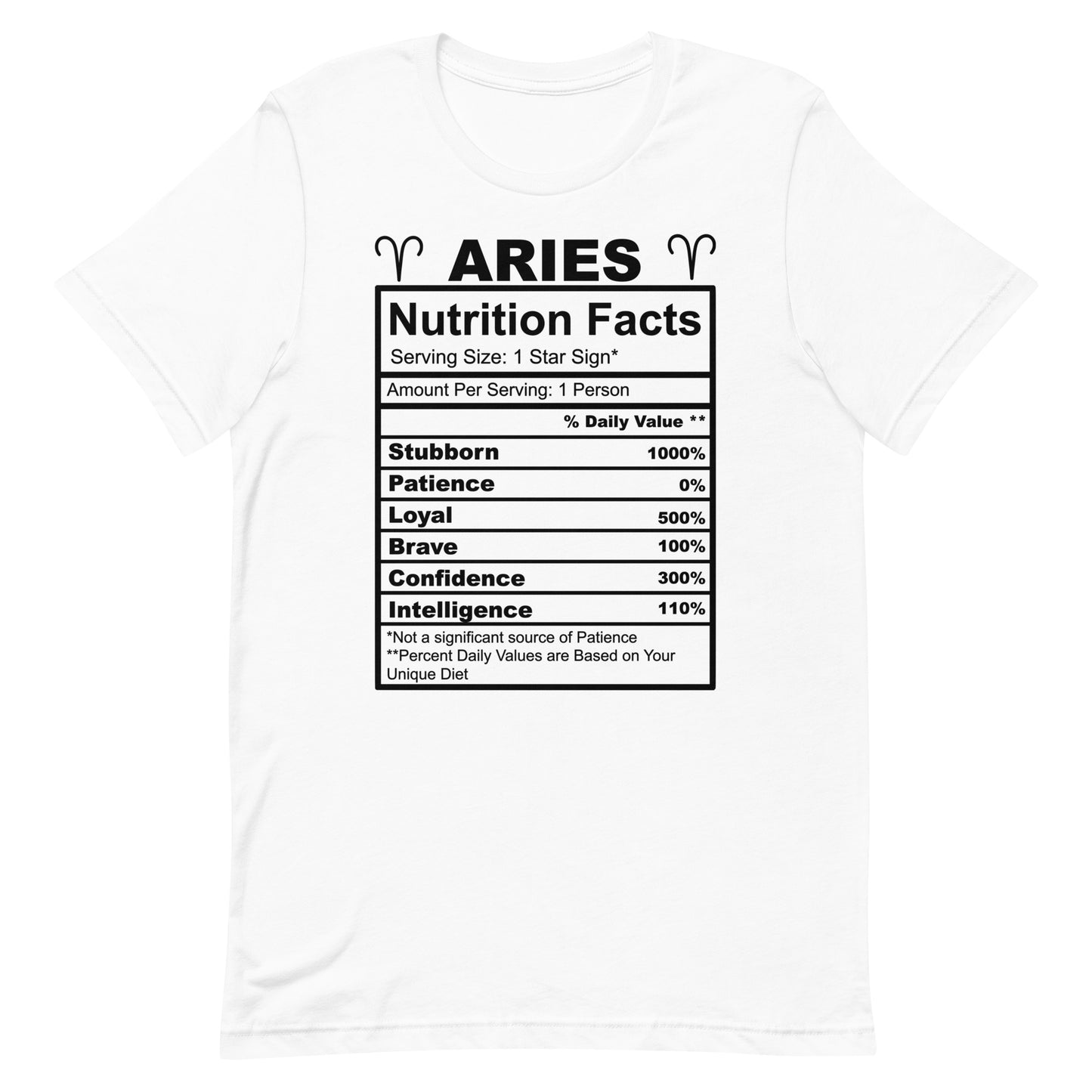 ARIES - 2XL-3XL - Unisex T-Shirt (black letters)