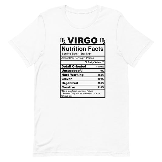 VIRGO - XS - Unisex T-Shirt (black letters)