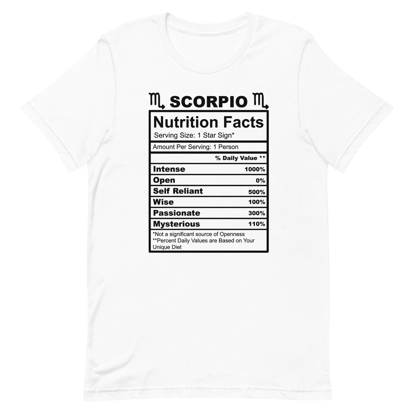 SCORPIO - XS - Unisex T-Shirt (black letters)