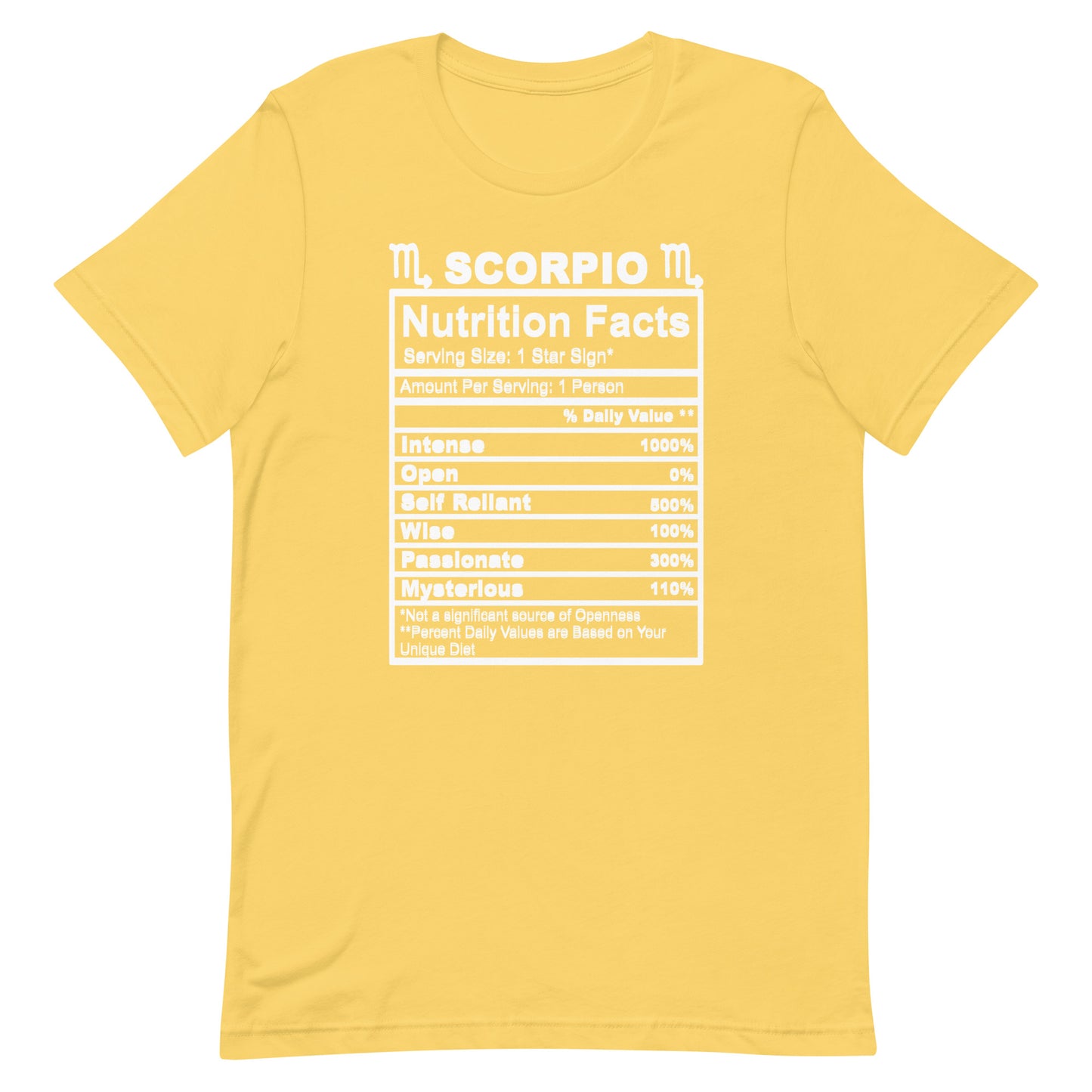 SCORPIO - S-M - Unisex T-Shirt (white letters)