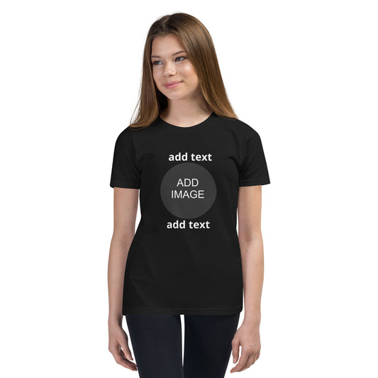 Youth Short Sleeve Unisex [front & back image and text]